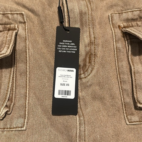 Khaki Denim Skirt - Picture 6 of 6